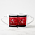 Conjunto De Caneca De Café 15 26º aniversário de casamento do Rosa Elegante<br><div class="desc">Nada diz "você me completa" ou "sua melhor/outra metade" do que canecas dos amantes. Celebre o 15, 26º ou 36º aniversário de casamento em estilo com este par comemorativo! A escrita branca elegante e a inscrição serif em um fundo de rosa vermelha romântico acrescentam um toque memorável para esta ocasião...</div>