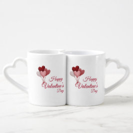 Conjunto De Caneca De Café Cartão de Amor de São Valentim | Romântico para El