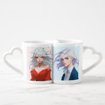 Conjunto de Mug de Amantes Animes
