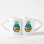 Conjunto De Caneca De Café Dolphin at Swimming in Aquarium<br><div class="desc">This design is the perfect gift for a birthday,  Christmas and other celebrations. It is suitable for women,  men and kids.</div>