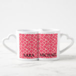 Conjunto De Caneca De Café Esquerda romântica e elegante / nome<br><div class="desc">Design profissional moderno e atraente com toque contemporâneo. O padrão de girafa gentil deu um toque de elegância e estilo.Personalize com seu monograma inicial,  nome. Presente perfeito para amantes únicos de design.</div>