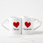 Conjunto De Caneca De Café Eu te amo, eu te amo mais<br><div class="desc">Quem ama o outros mais?  Um argumento esplêndido a ter com esse que você adore.</div>