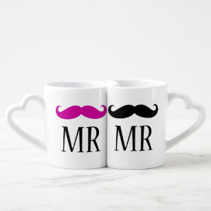 Conjunto De Caneca De Café MR e MR Mustache personalizados