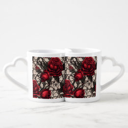 Conjunto De Caneca De Café Mug Gothic Love