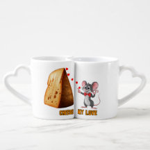 Rato Engraçado apaixonado por queijo grande