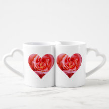Rose mit Tautropfen in Herzform