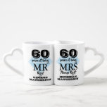 Conjunto De Caneca De Café Sr.ª Diamond, 60º aniversário de casamento<br><div class="desc">Personalize os nomes e datas para criar um presente único e divertido para celebrar um aniversário especial. Projetado por Thisnotme©</div>