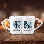 Conjunto De Caneca De Café Sr. Diamond 60º Aniversário do Diamond Certo<br><div class="desc">Personalize os nomes e as datas para criar um presente divertido e único para celebrar o 60º aniversário de casamento em diamante. Projetado por Piglet © Pura em www.zazzle.com/purepiglet*.</div>