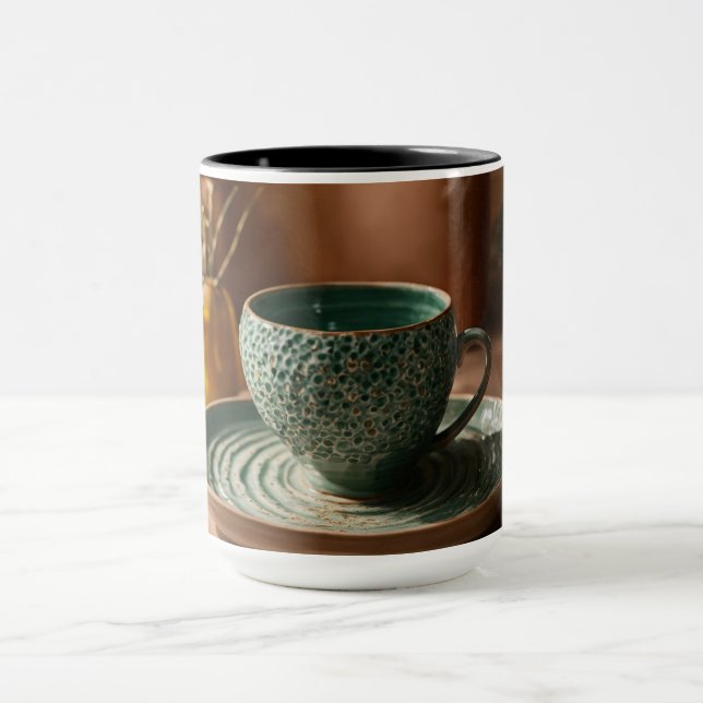 "Conjunto de caneca de cerâmica feito à mão" (Centro)
