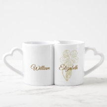 Conjunto de Canecas com Nome Personalizado e Flore