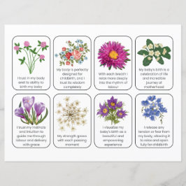 Conjunto De Cartão Com 8 Afirmações De Parto