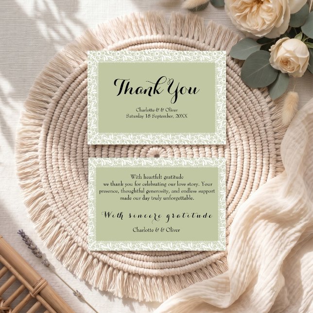 Conjunto de Cartões de Agradecimento de Casamento  (Criador carregado)