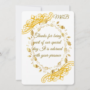 Conjunto de Cartões de agradecimentos de Casamento