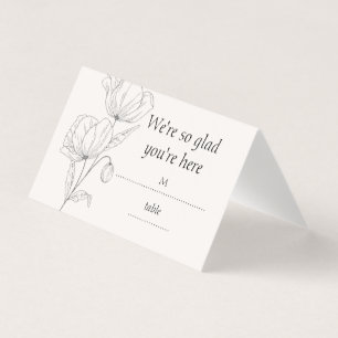 Conjunto de Cartões de Local de Casamento Floral e