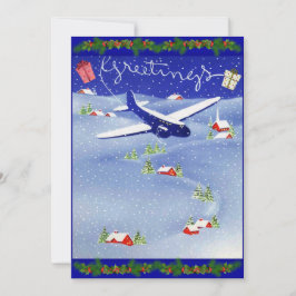 Conjunto de cartões de Natal do piloto