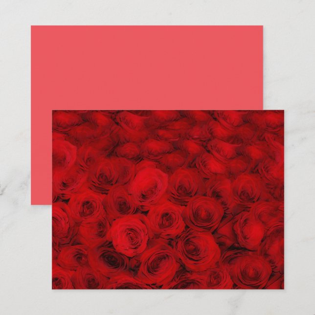Conjunto de Cartões de Nota de Arte de Flores de R (Frente/Verso)