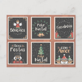 CONJUNTO DE CARTÕES NATAIS DE NATAL PORTUGUÊS FELI
