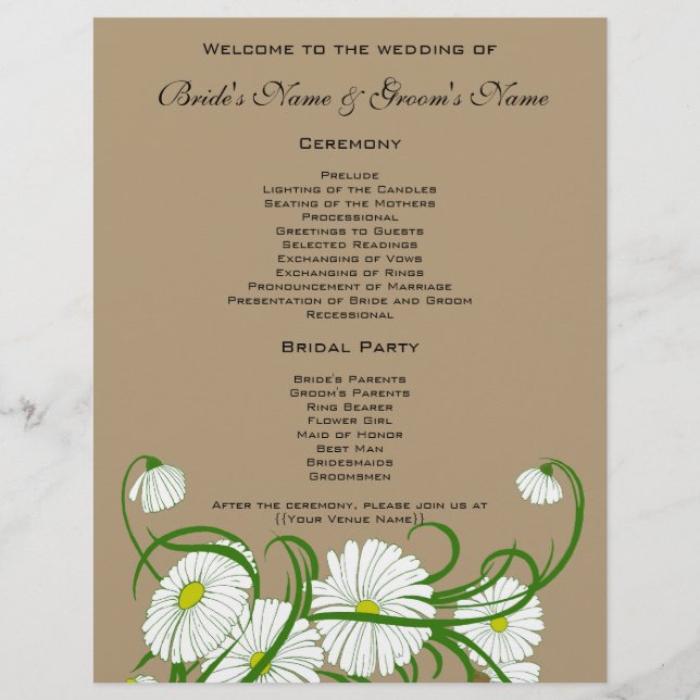 Conjunto de casamento de flores de margarida Gerbe (Frente)