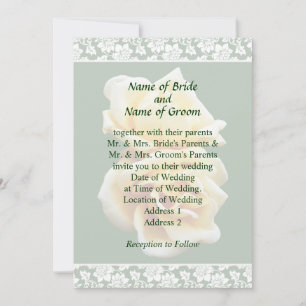 Conjunto de Convite de Casamento com Duas Rosas Am