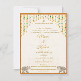 Conjunto de Convite de Casamento de Templo do Sul 