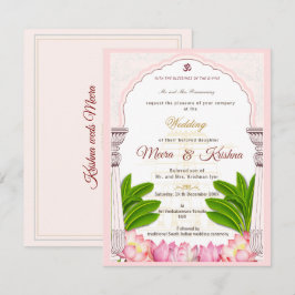 Conjunto de Convite de Casamento do Templo do Lótu
