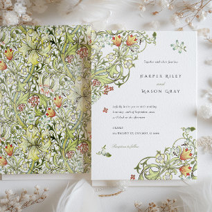 Conjunto de Convite de Casamento Heritage Floral E