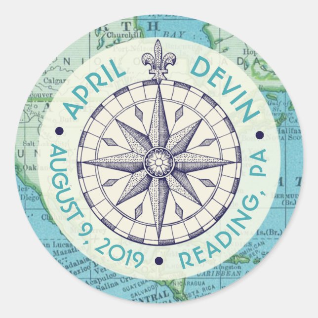 Conjunto de Convite de Viagem Adesivo (Frente)