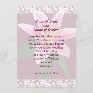 Conjunto de Convite Delicado Stargazer Lily