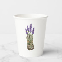 Conjunto de Copos de Papel Boho Lavender Sage