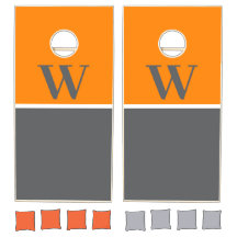 Conjunto de Cornhole da Faculdade de Laranja e Cin