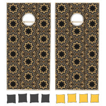Conjunto de Cornhole Decorativo Dourado