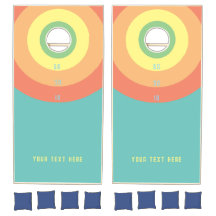 Conjunto de Cornhole Retro Pastel - Texto Personal