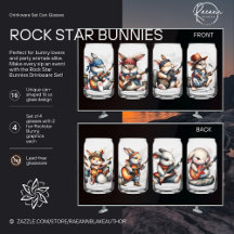 Conjunto de Drinkware de Bunnies Rockstar
