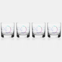 Conjunto de Drinkware de Óculos de Cabeça de Leão