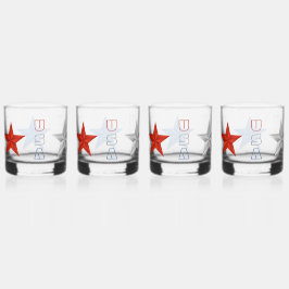 Conjunto de Drinkware de Óculos EUA