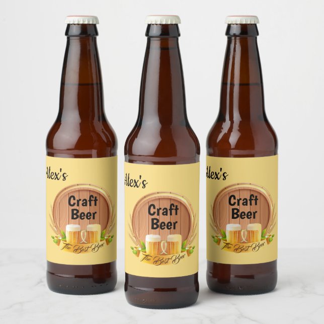 Conjunto de Etiquetas de Cerveja Personalizado (Garrafas)