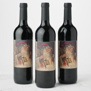 Conjunto de Etiquetas de Comida de Natal e Bebida