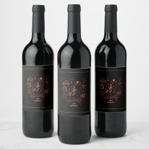 Conjunto de etiquetas de comida e bebidas
