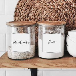 Conjunto de Etiquetas de Cozinha Escrita à Mão Edi