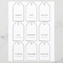 Conjunto de Etiquetas de Decluttering de Casa Edit