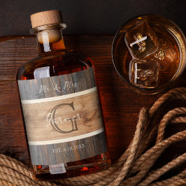 Conjunto de Etiquetas de Licor de Casamento de Ton