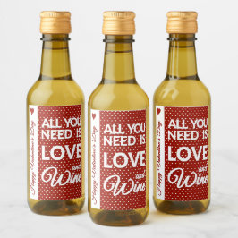 Conjunto de Etiquetas de Mini Vinho do feliz dia d