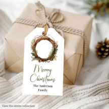 Conjunto de Etiquetas de Presente de Natal Minimal