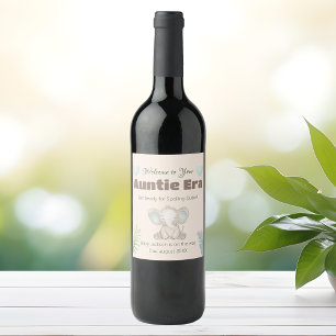 Conjunto de Etiquetas de Vinho de Gravidez da tia 