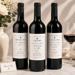 Conjunto de Etiquetas de Vinho Minimalista de Luxo