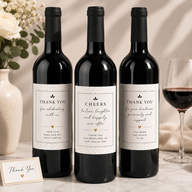 Conjunto de Etiquetas de Vinho Minimalista de Luxo (Criador carregado)