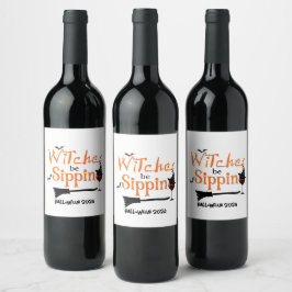 Conjunto de Etiquetas de Vinho Pensado do Hallowee