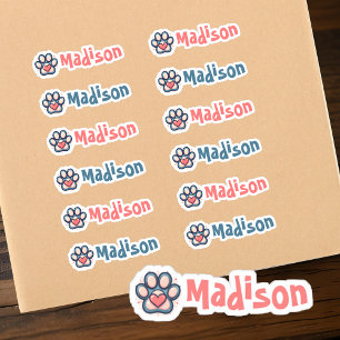Conjunto de Etiquetas Personalizadas com Nome de P