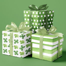 Conjunto de fechos verde/branco com Shamrock enfra