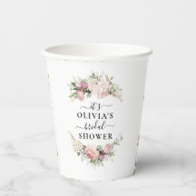 Conjunto de flores Taça de papel para chá de noiva